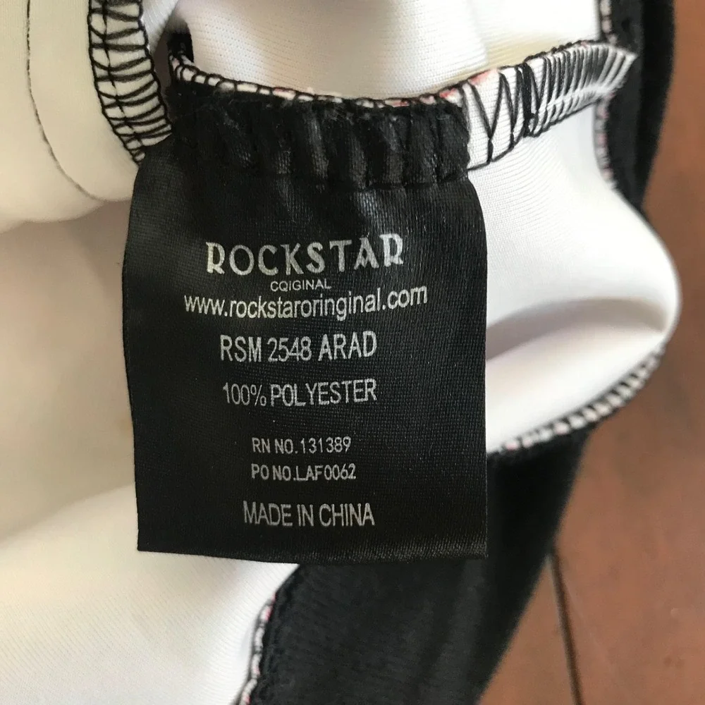 Men's Rockstar Original Polyester Red/Black Track Suit Jacket  Sz.‎ Large - Picture 8 of 9